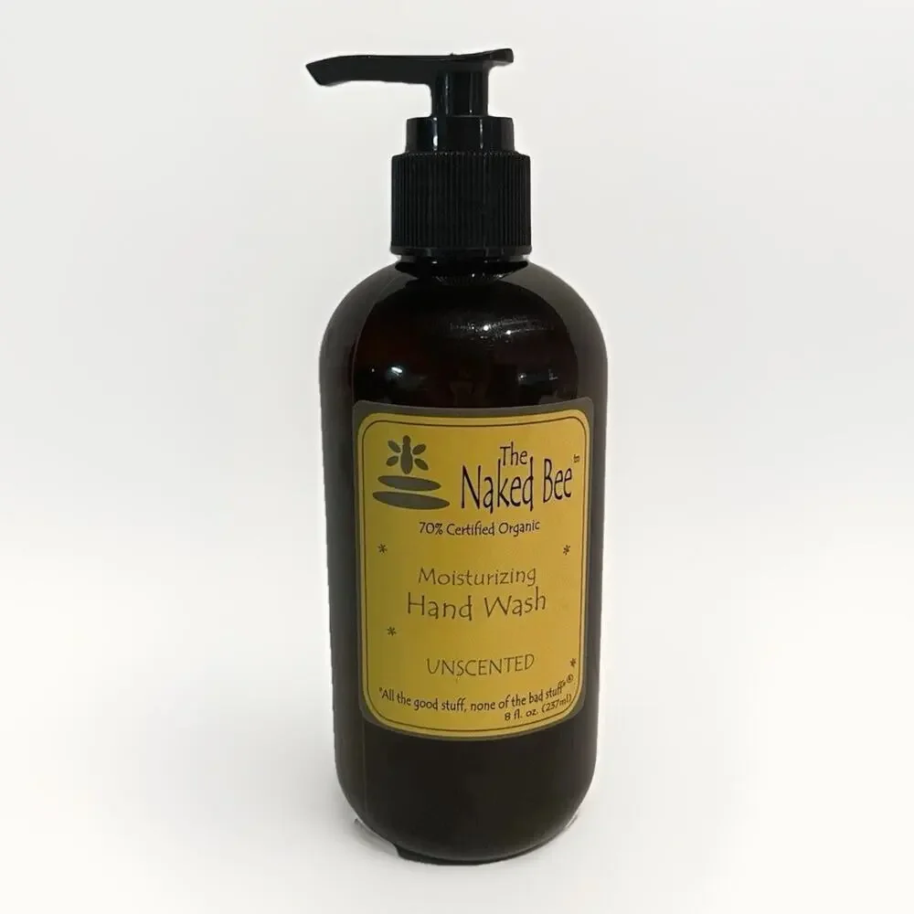 The Naked Bee Moisturizing Hand Wash Unscented 8.0 oz Pump Organic Aloe Vera